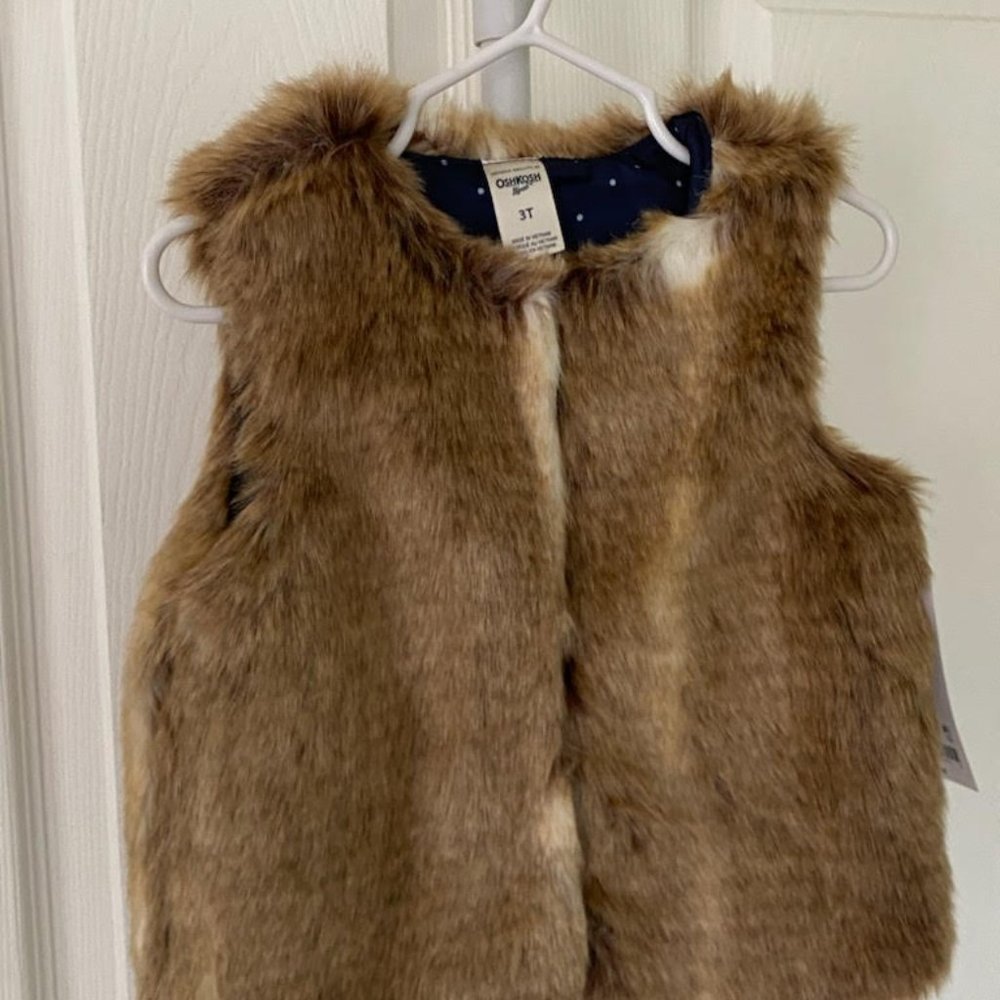 Toddler Girl OshKosh B'gosh Faux-Fur Vest NWT